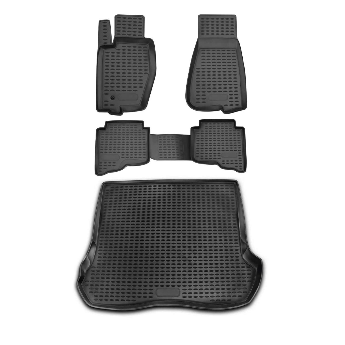 Jeep Grand Cherokee 3D Floor-Trunk Mats - Omac - SUV Kit - Black - '05-'10
